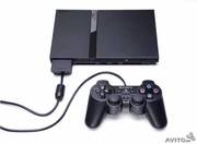 Игровая приставка Sony PlayStation 2 slim black (чипована) + 15 игр